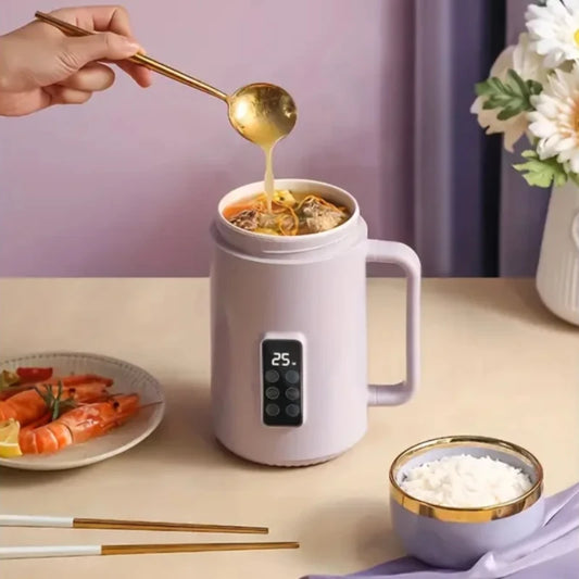 Compact electric kettle - 500W, quick boiling, heat preservation and timing function, suitable for home, office and travel appli